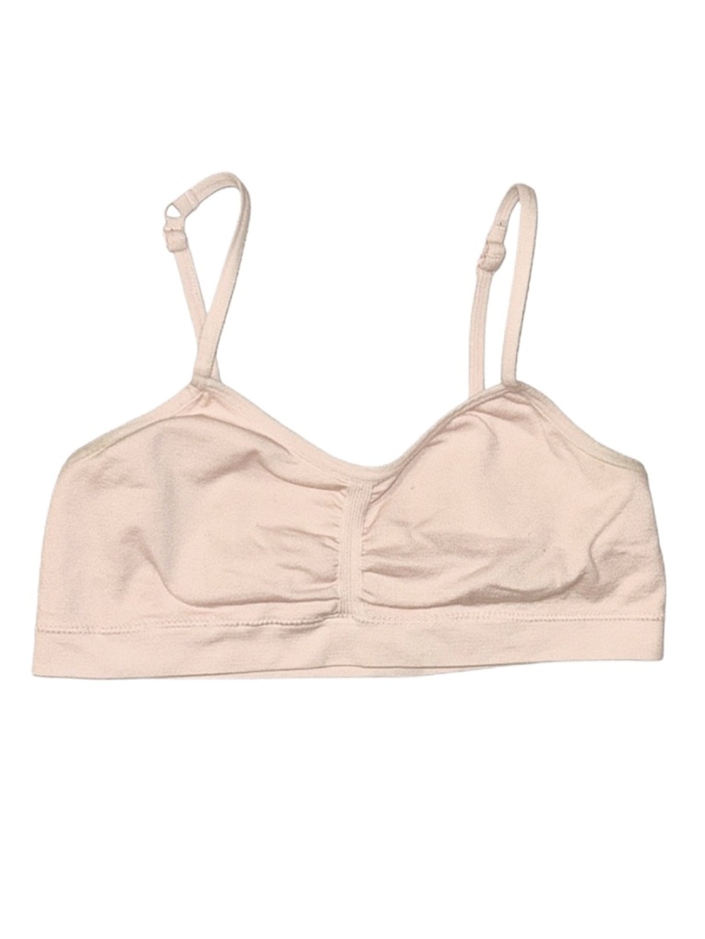 MAIDENFORM Girl's Light Pink Sports Bra Large 34A Adjustable Straps